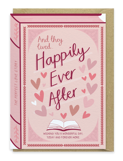 Happily Ever After – Luxury Book Anniversary Wedding Card