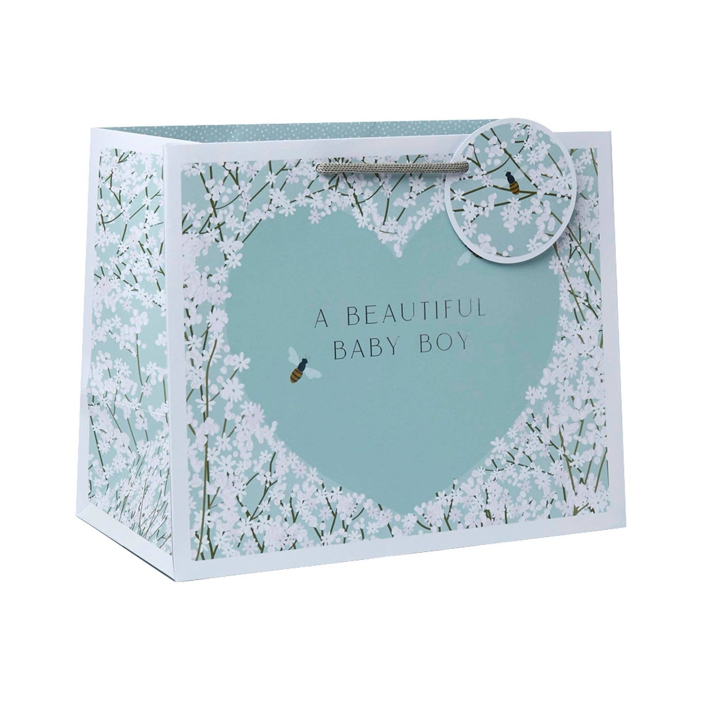 Gypsophila Heart Blue Tote Bag