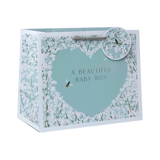Gypsophila Heart Blue Tote Bag