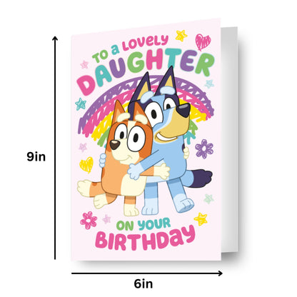 Bluey Daughter Birthday Card