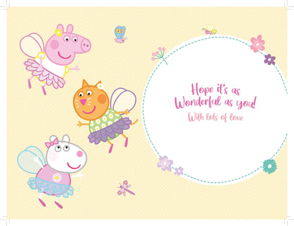 Peppa Pig Badge Granddaughter Birthday Card