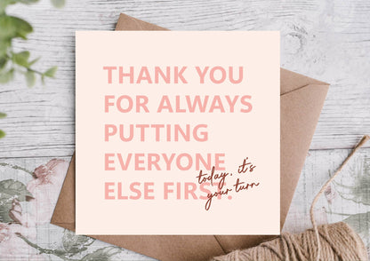 Thank You Mum Birthday Card