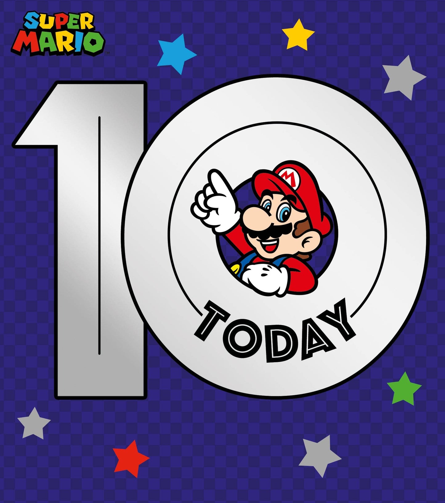 Super Mario Age 10 Birthday Card