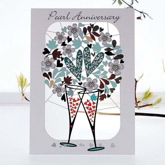 Pearl 30TH Wedding Anniversary Greeting Card - Champagne
