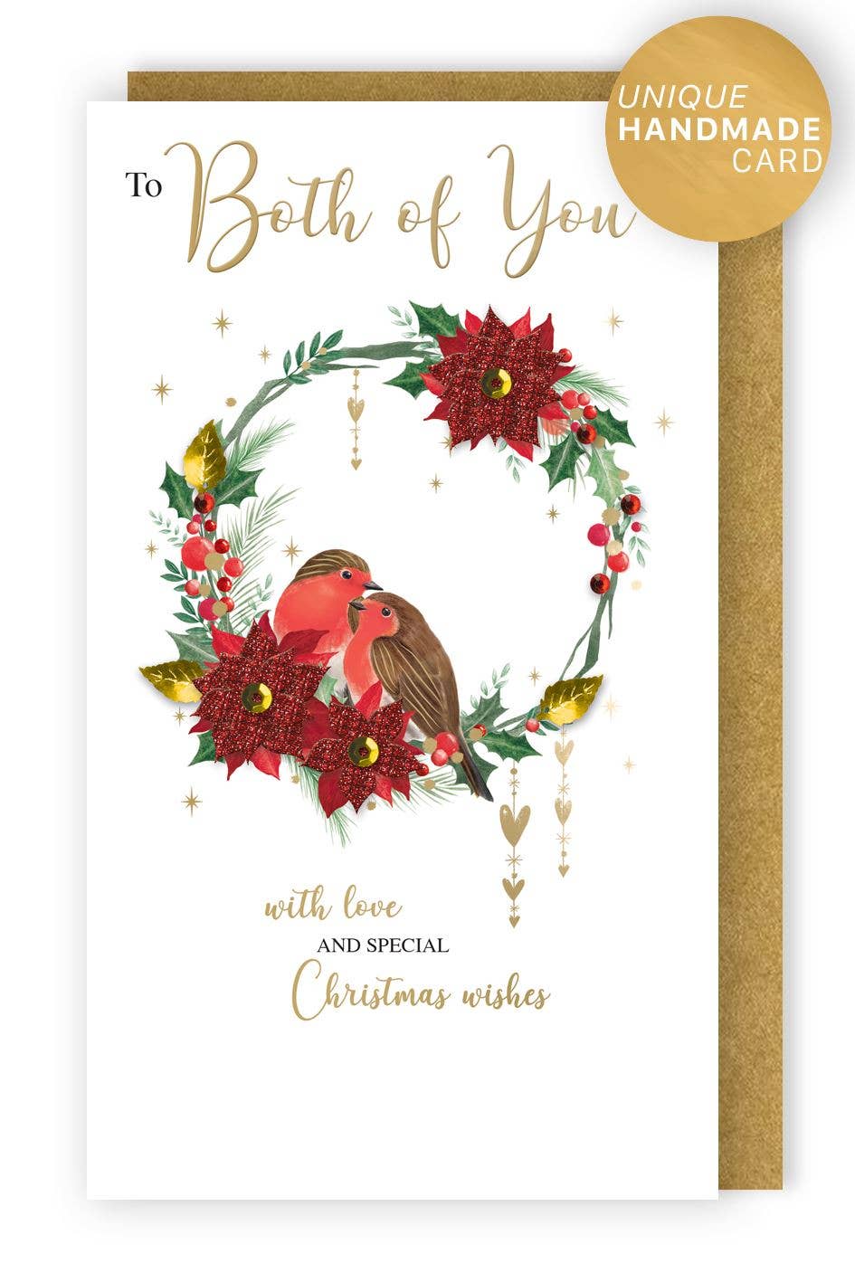 BothofYou-RobinsWreath-Christmas Card-Champagne-SecondNature