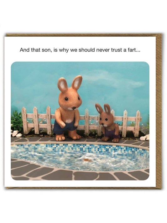 Funny Birthday Card - Never trust a fart - by Forest_Fr1ends
