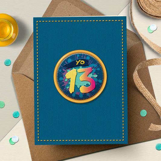 NAP253  13th birthday card, yo 13