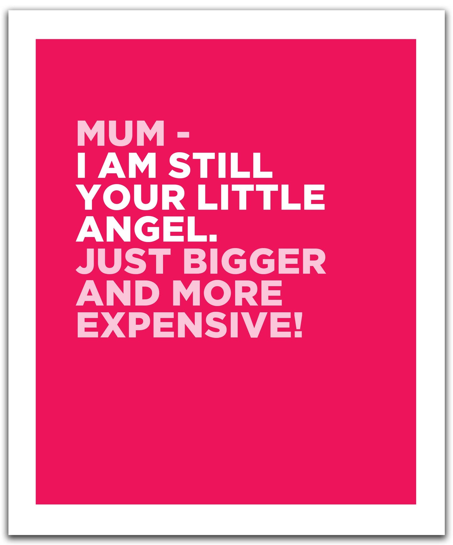 Spoken In Jest Mother's Day Card Angel