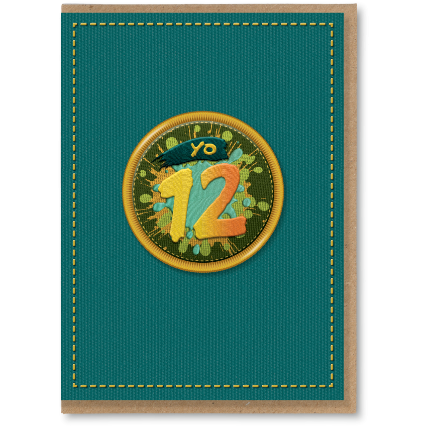 NAP252 12th birthday card, yo 12