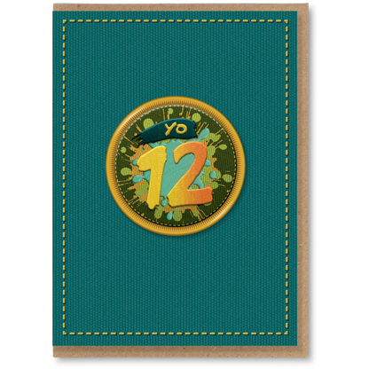 NAP252 12th birthday card, yo 12