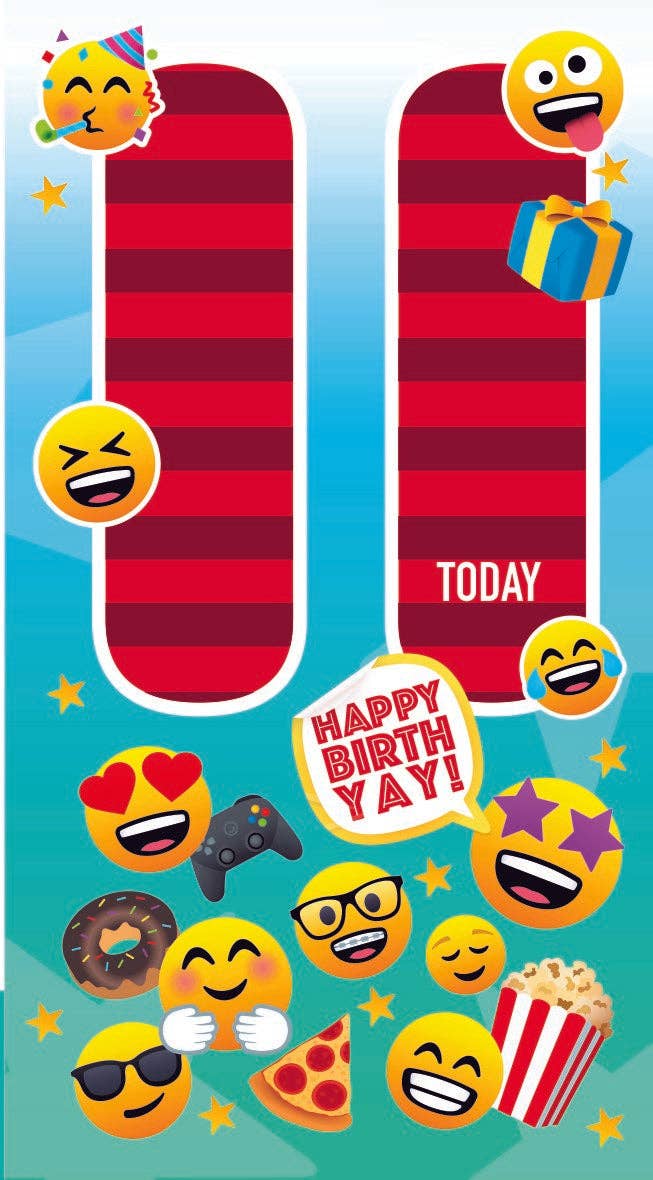 JoyPixels Emoji Age 11 Birthday Card