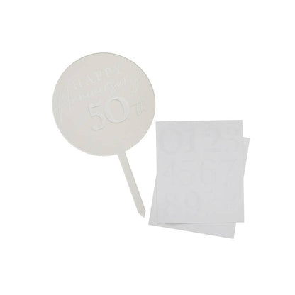 Anniversary Acrylic Cake Topper & x2 Sticker Sheets