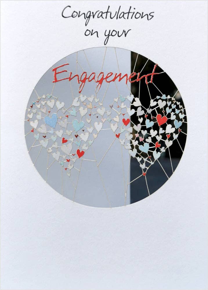 Congratulations On Your Engagement - Hearts Engagement Card
