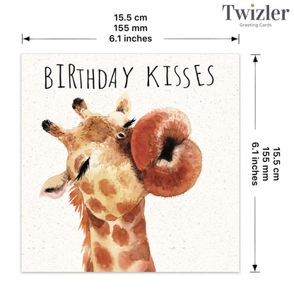 Birthday Kisses - Funny Birthday Card