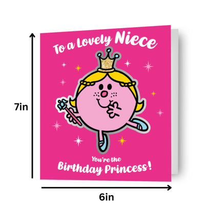 Mr Men & Little Miss Princess 'Niece' Birthday Card