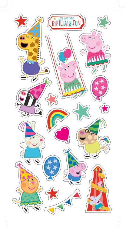 Peppa Pig Sticker Birthday Card