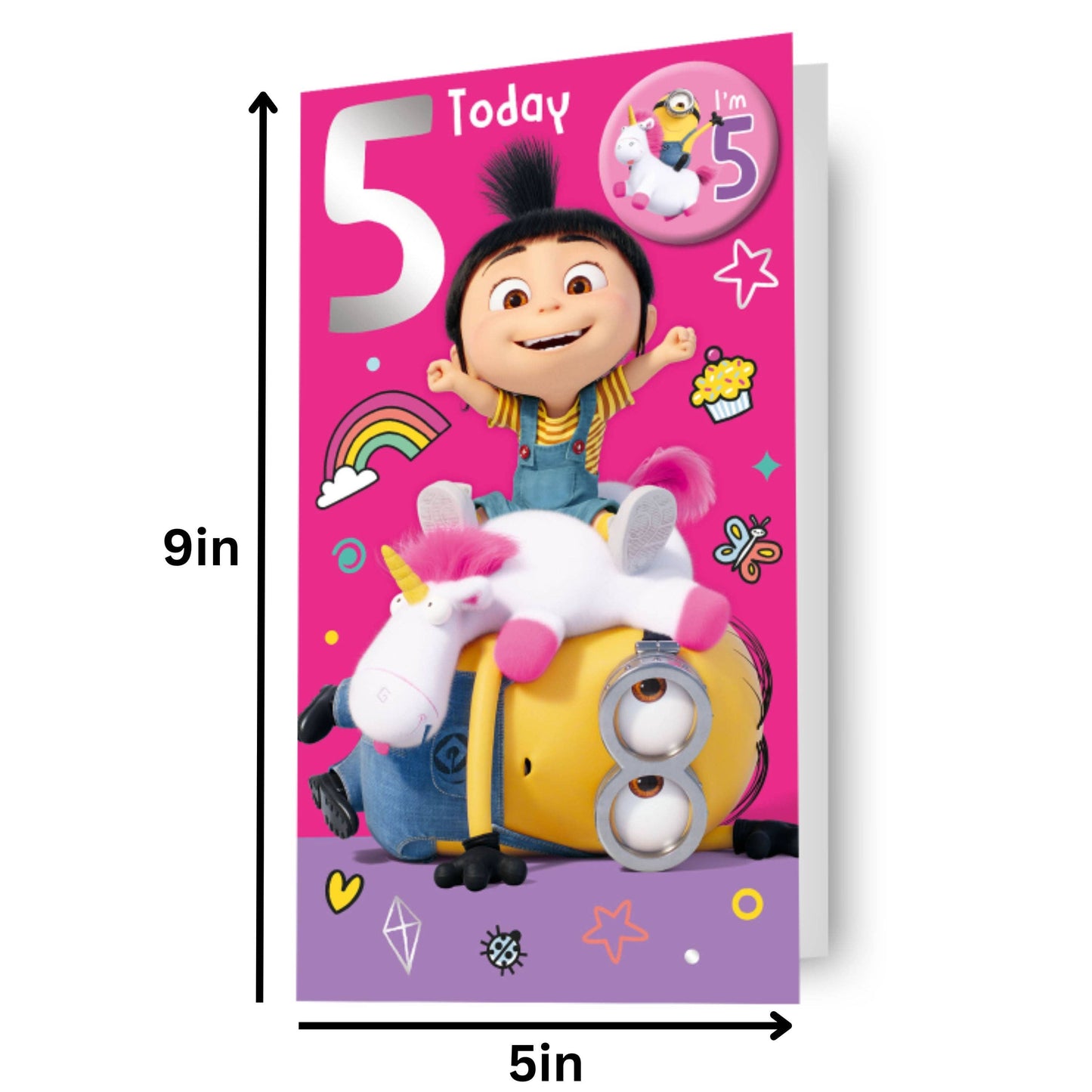 Despicable Me Minions Age 5 Birthday Card