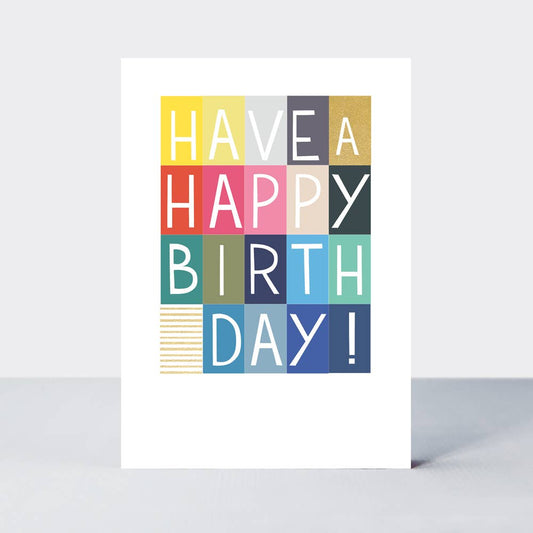 Checkmate - Happy Colours Birthday Card