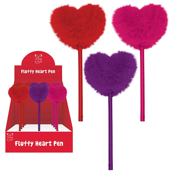 Fluffy Heart Pens Assorted