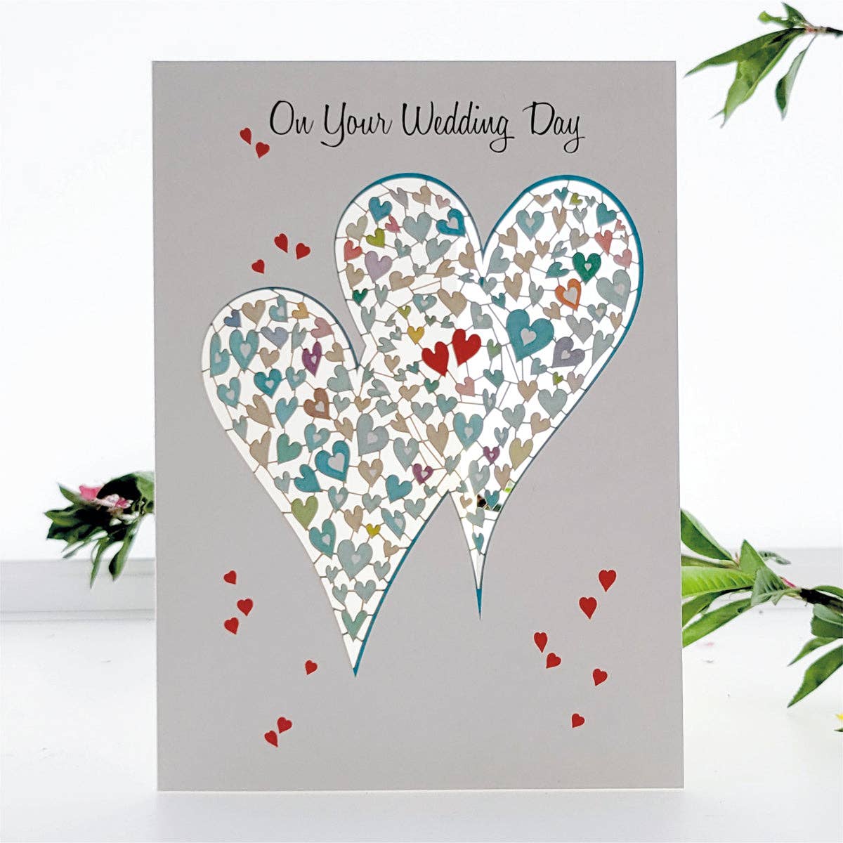 On Your Wedding Day - Two Hearts Wedding Card