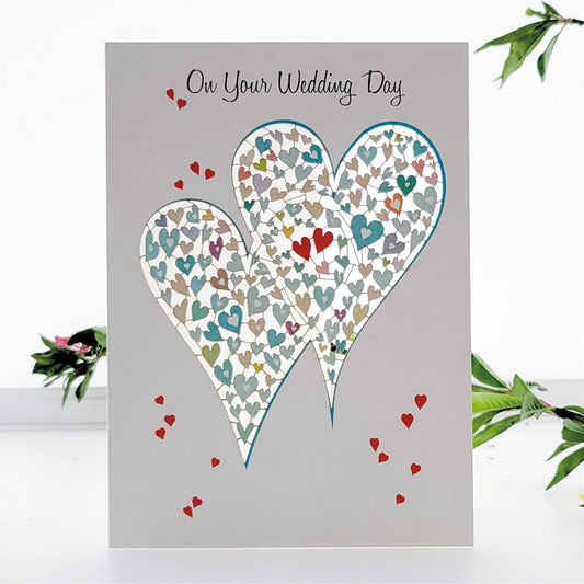 On Your Wedding Day - Two Hearts Wedding Card