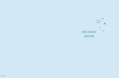 Birthday Card, Son, Gift & Balloon On Blue