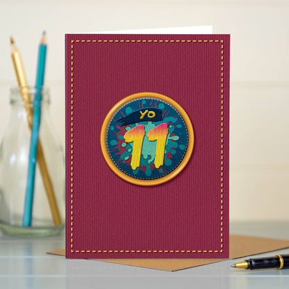 NAP251 11th birthday card, yo 11
