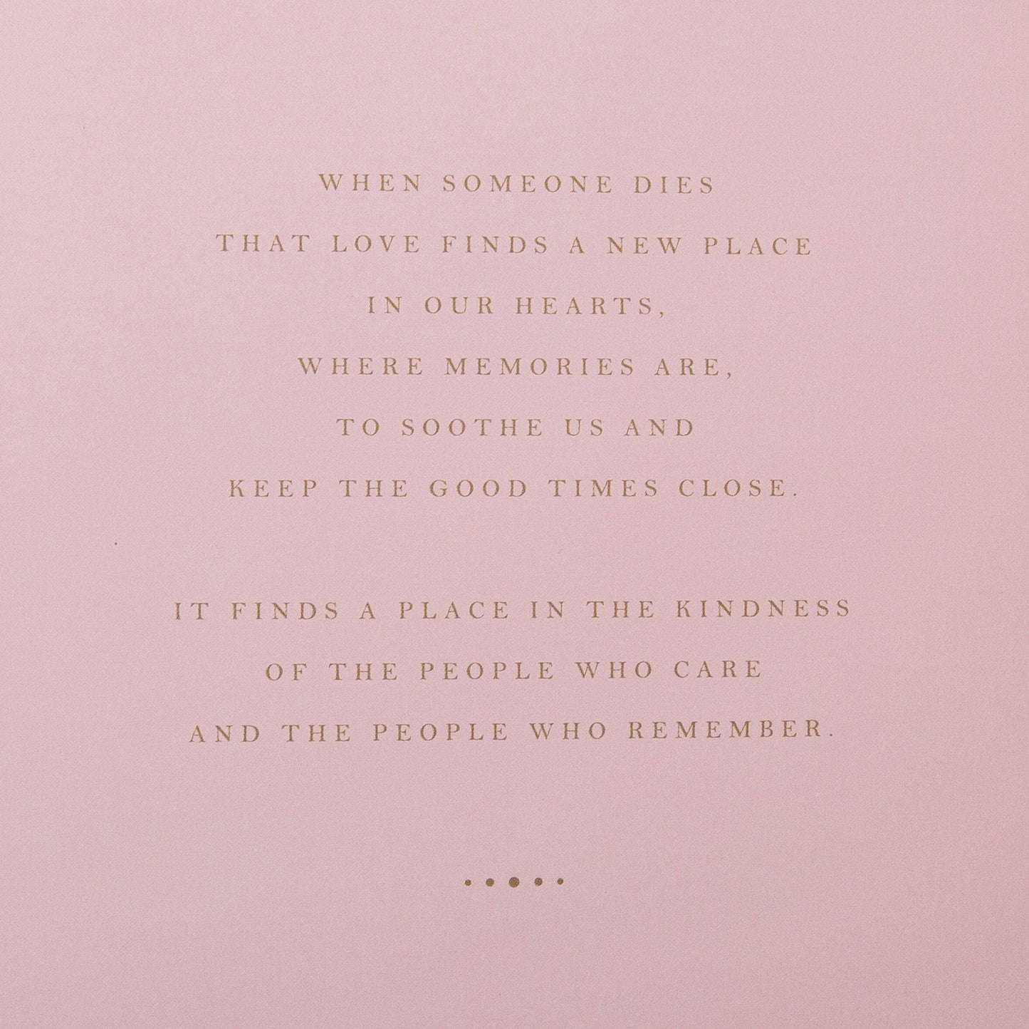 Sympathy Card with Traditional Floral Design and Verse