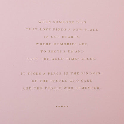 Sympathy Card with Traditional Floral Design and Verse