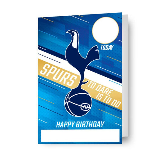 Tottenham Hotspur FC Personalised Birthday Card With Sticker Sheet