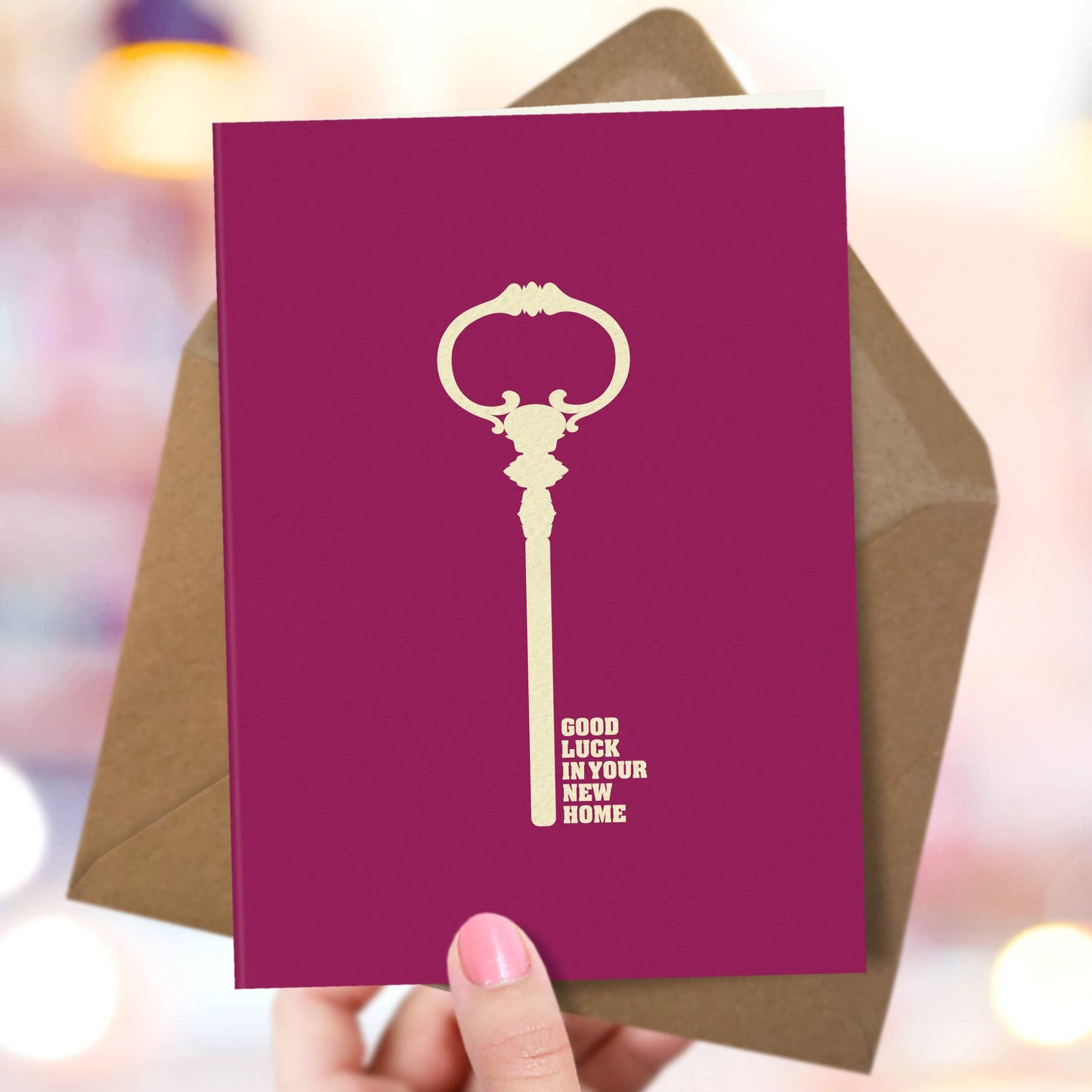 JMT60 Housewarming card, front door key