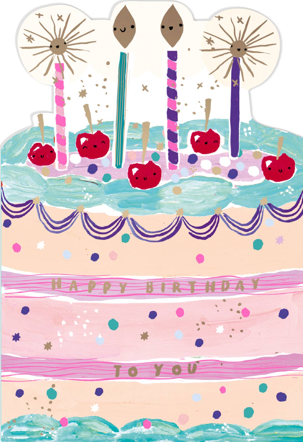 Mochi Open Birthday Cake And Candles