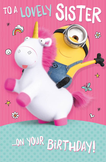 Despicable Me Minions 'Lovely Sister' Birthday Card