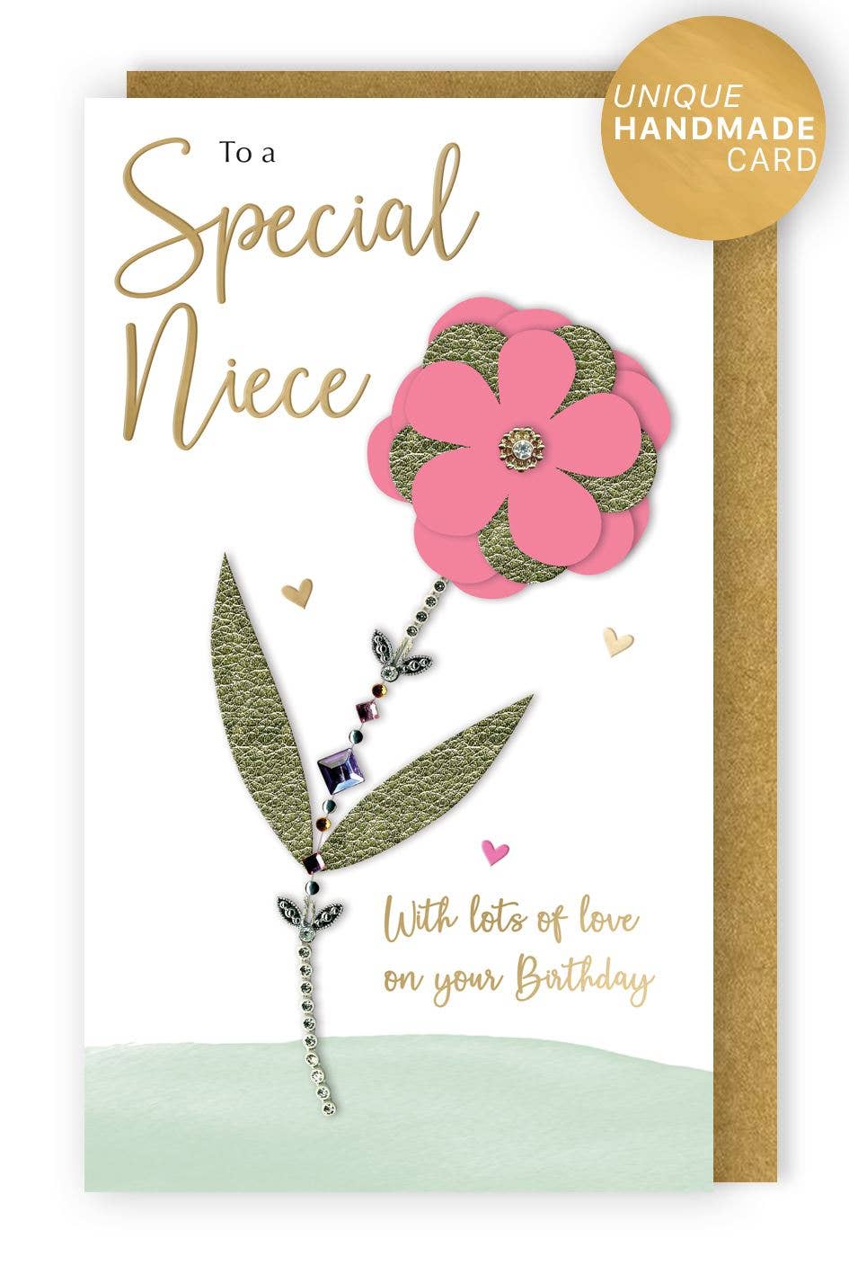 Niece - Flower With Gem Stem - Champagne - Second Nature