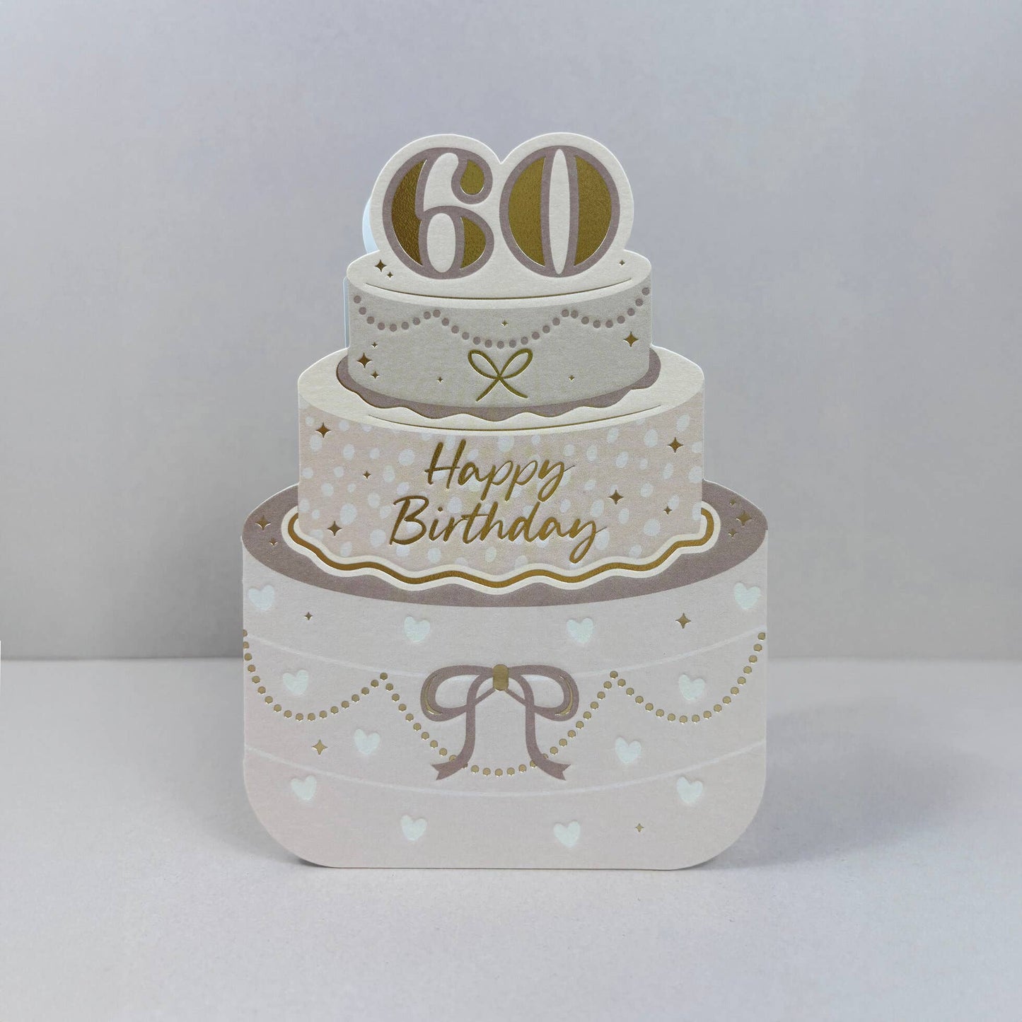 Age 60 Die Cut Cake Card