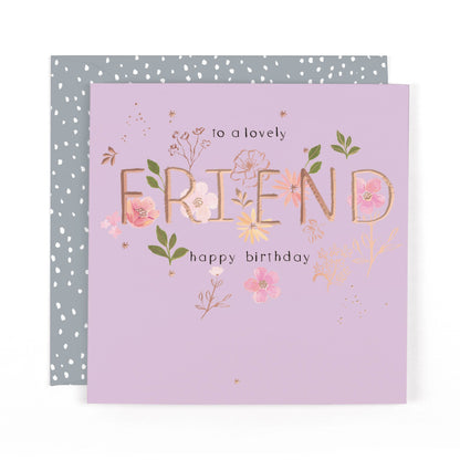 Botanique Friend Birthday Type And Flowers