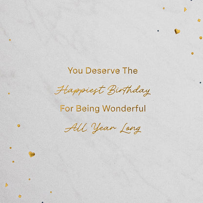 Birthday Card for Loved One - Dark Heart Pattern Design