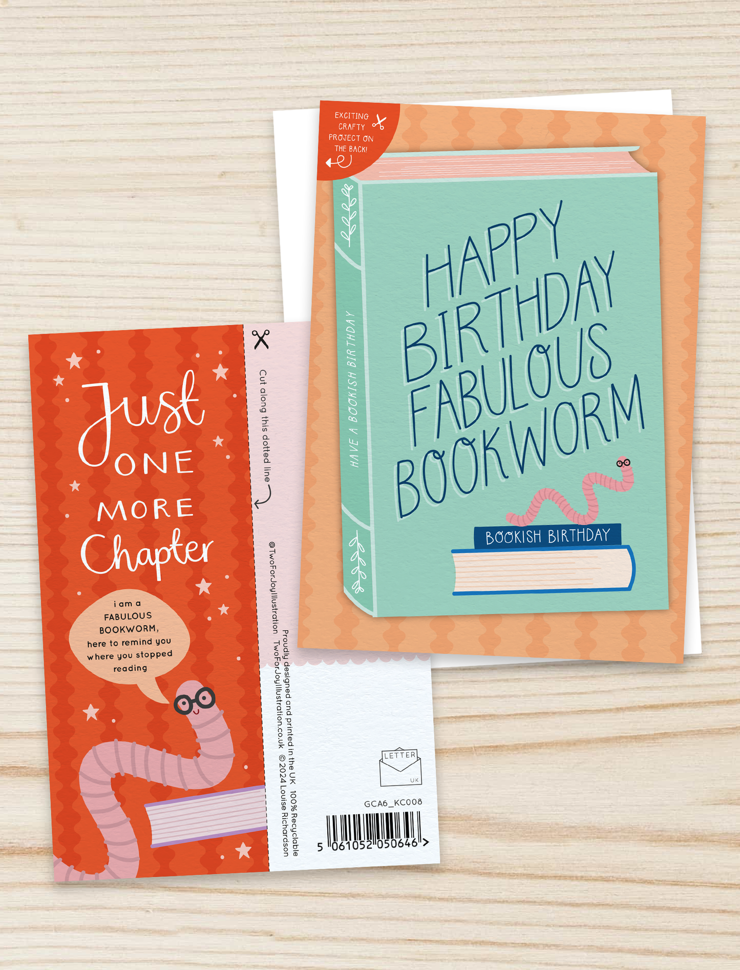 Fabulous Bookworm Birthday Card with Crafty Project