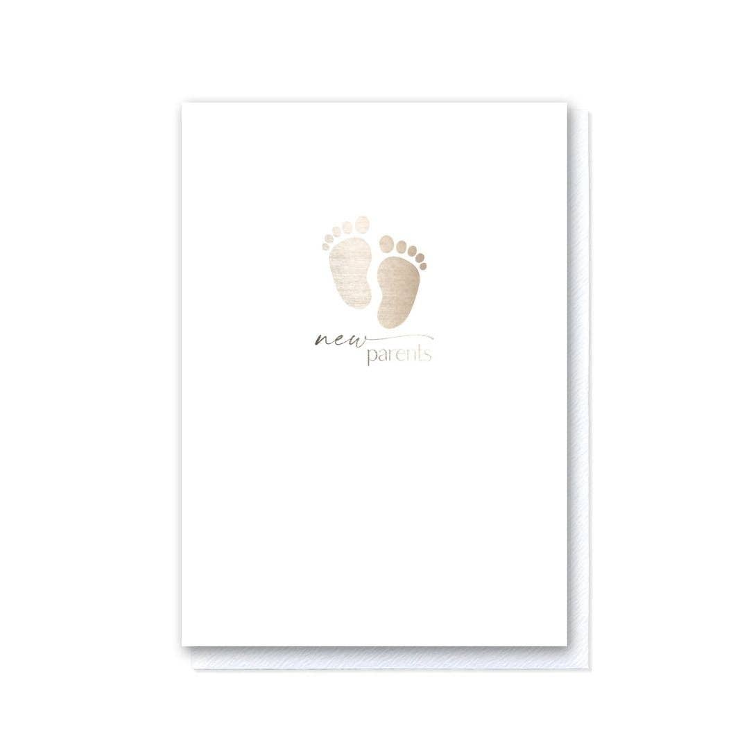 New Parents Baby Feet White Card