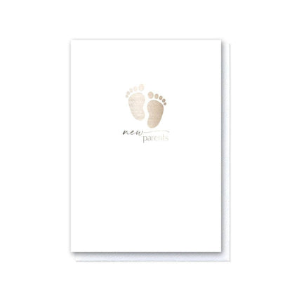 New Parents Baby Feet White Card