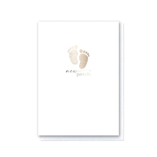 New Parents Baby Feet White Card