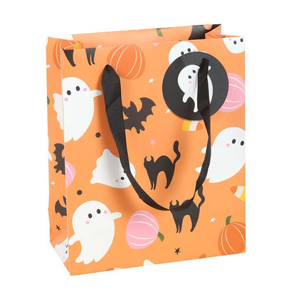 23cm Medium Sweet and Spooky Ghost Print Halloween Gift Bag