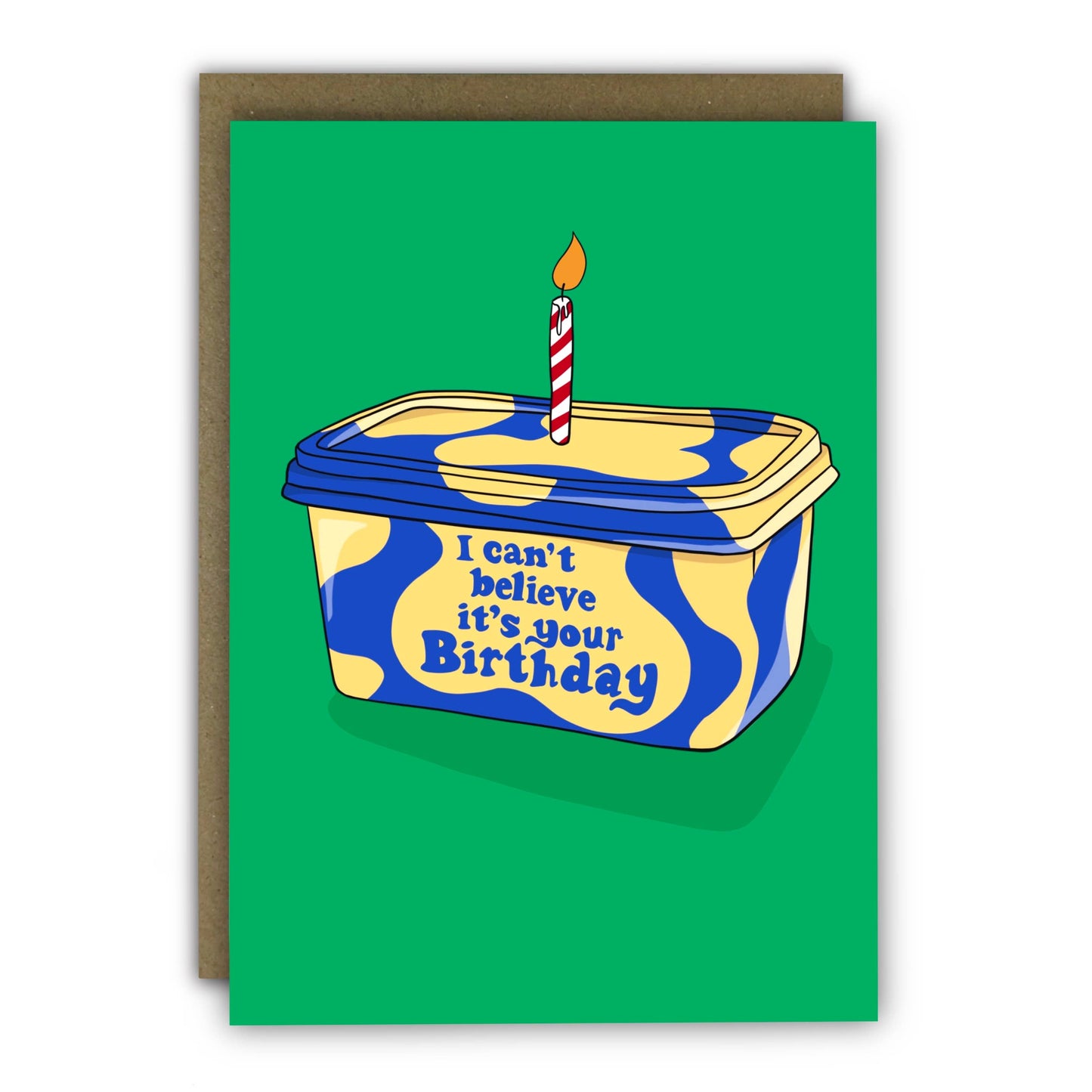 Funny Birthday Card - A6 - Buttery Birthday Wishes