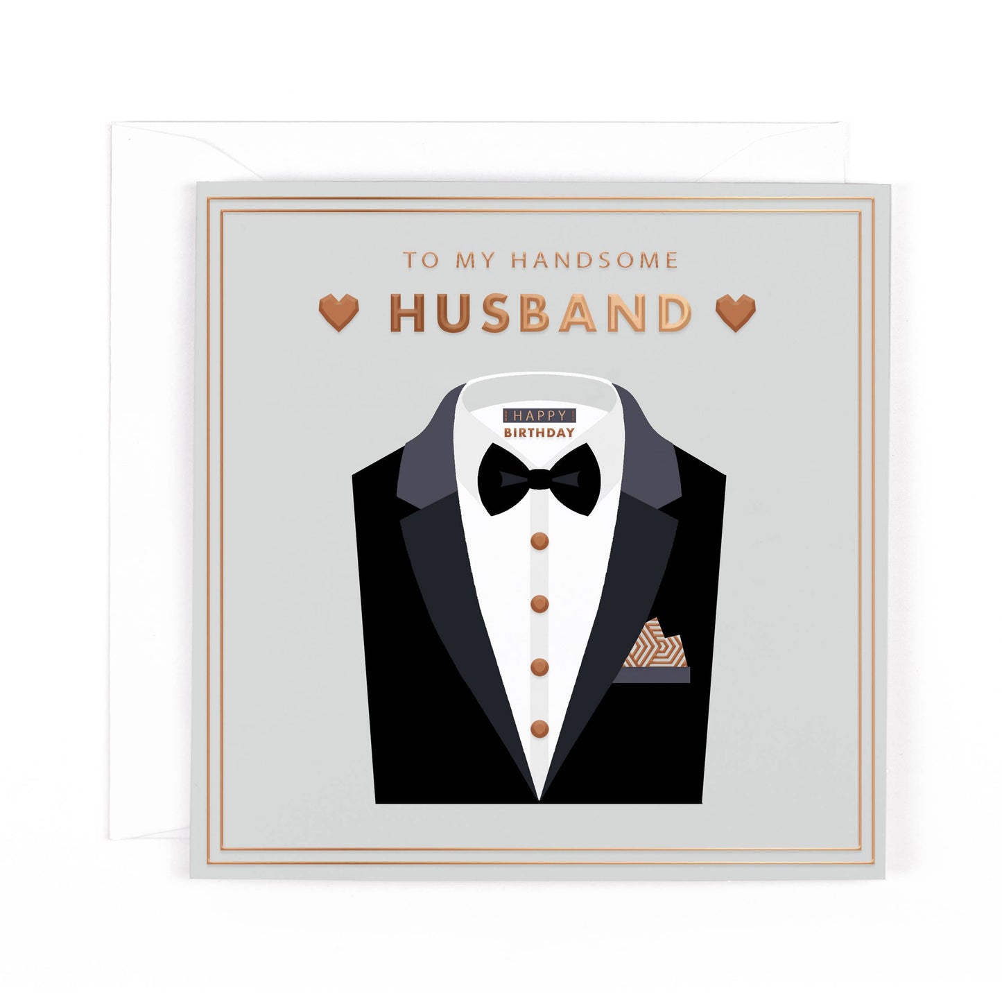 Pocket Square Husband Birthday Card