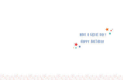 Birthday Card, Dad, Cakes On Navy