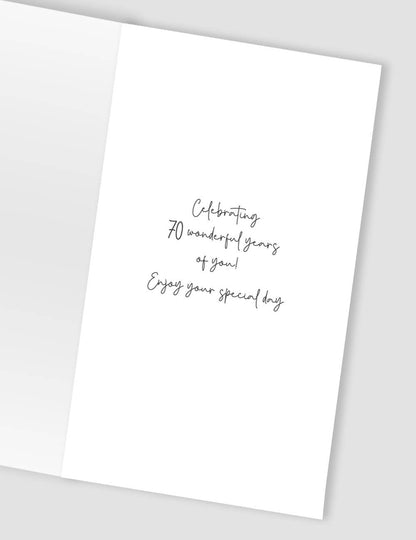 70th - Large Pink Flower - Champagne - Second Nature