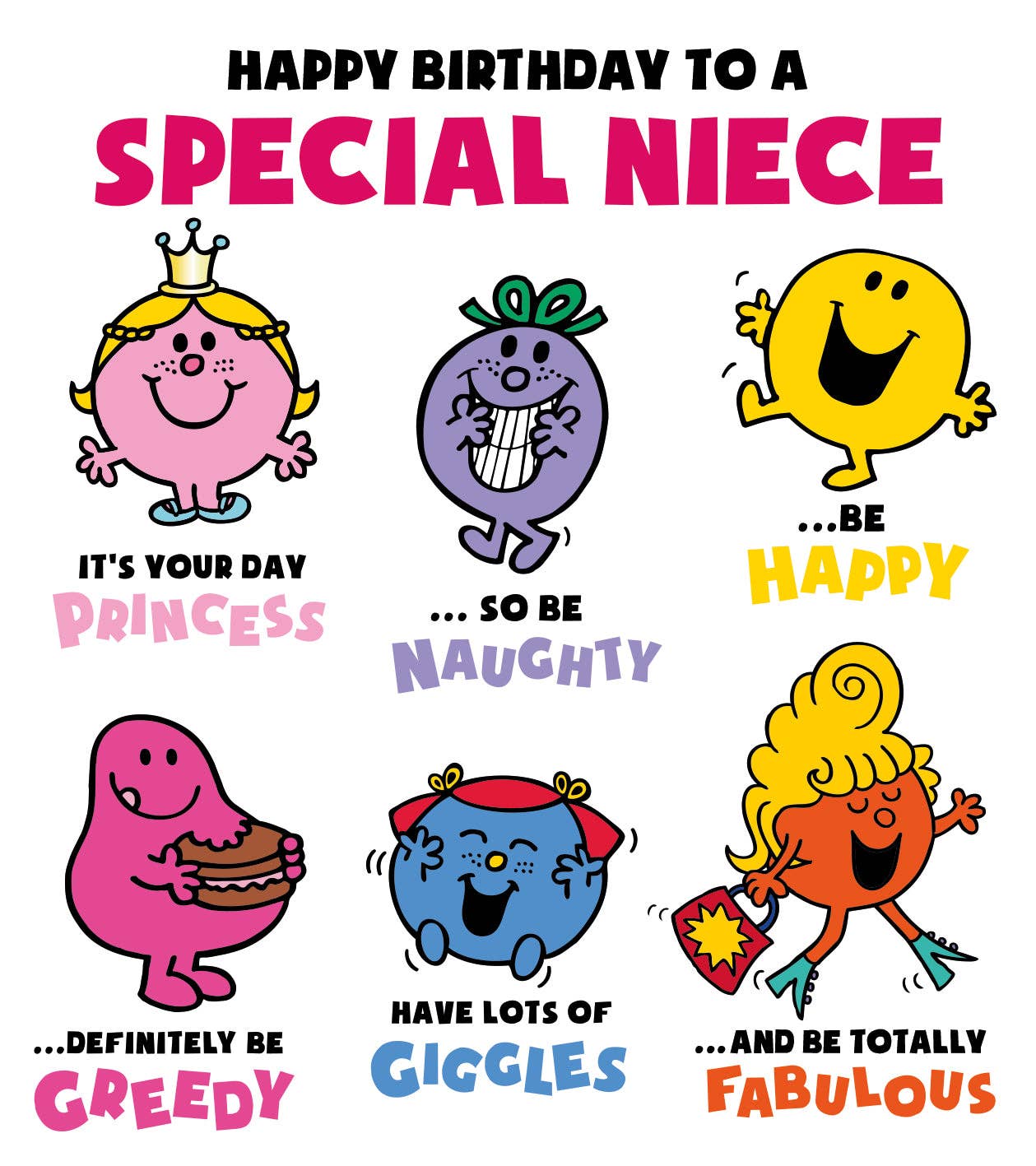 Mr Men & Little Miss 'Special Niece' Birthday Card