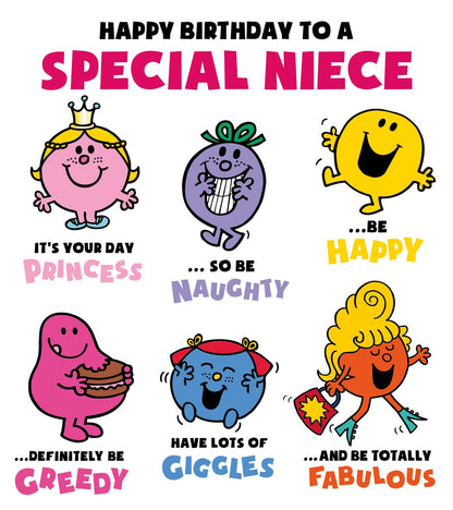 Mr Men & Little Miss 'Special Niece' Birthday Card