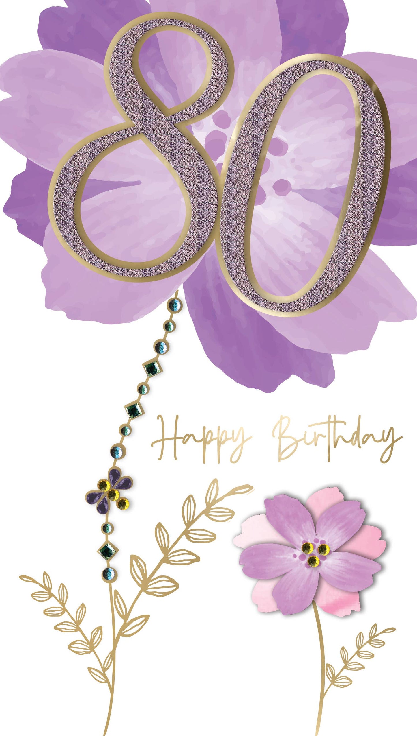 80th - Large Lilac Flower - Champagne - Second Nature