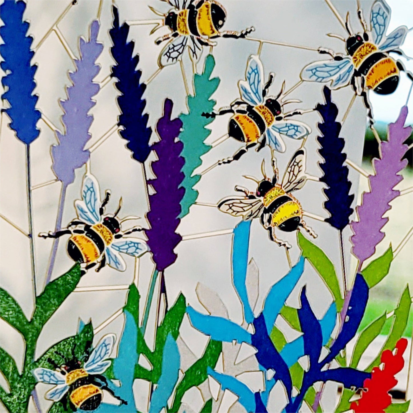 Age 75 Bee Design Birthday Card